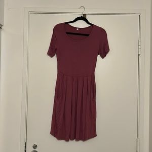 Women’s Amazon Dress - Size Small, Mauve Pink